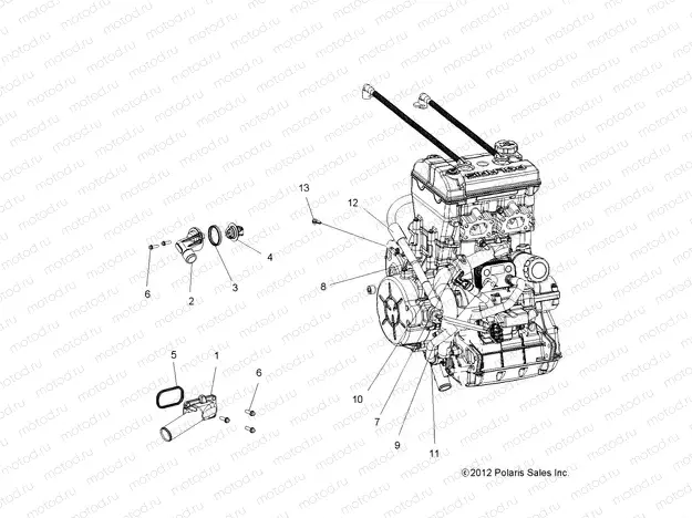 ENGINE | ENGINE, COOLING, THERMOSTAT and BYPASS - R14UH88/9E/9EAN/9EAI/9EAIC ALL OPTIONS (49RGRTHERMO13900XP)