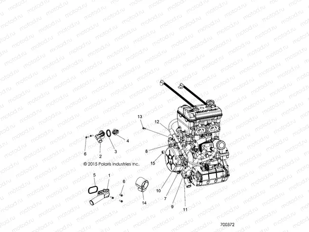 ENGINE | ENGINE, COOLING, THERMOSTAT and BYPASS - R18RT_87 ALL OPTIONS (700372)