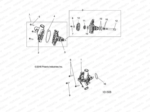 ENGINE | ENGINE, COOLING, WATERPUMP - A19DCE87AK (101508)