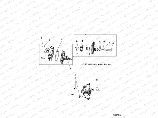 ENGINE | ENGINE, COOLING, WATERPUMP - R17RTE87FU/F1/S87CU/C1/FU/F1 (701629)