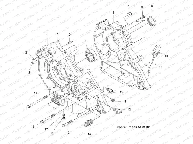 ENGINE | ENGINE, CRANKCASE - A10EA32AA (49ATVCRANKCASE08TB)