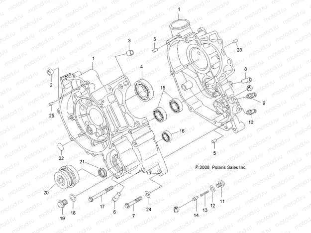 ENGINE | ENGINE, CRANKCASE - A10LH46AX/AZ (49ATVCRANKCASE09SP400)