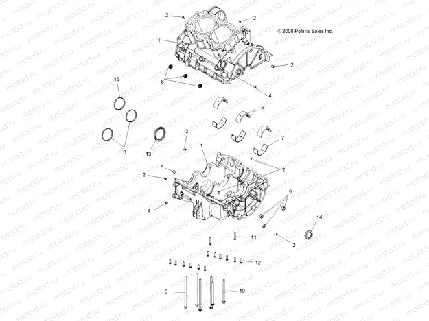 ENGINE | ENGINE, CRANKCASE - A13DN8EFW (49ATVCRANKCASE09SPXP850)