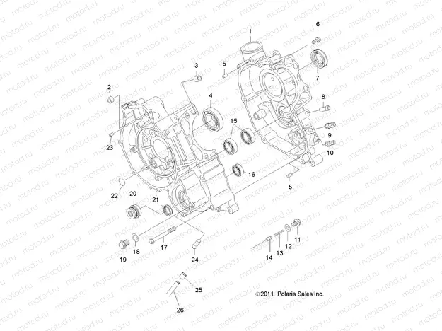 ENGINE | ENGINE, CRANKCASE - A13MB46TH (49ATVCRANKCASE12400)