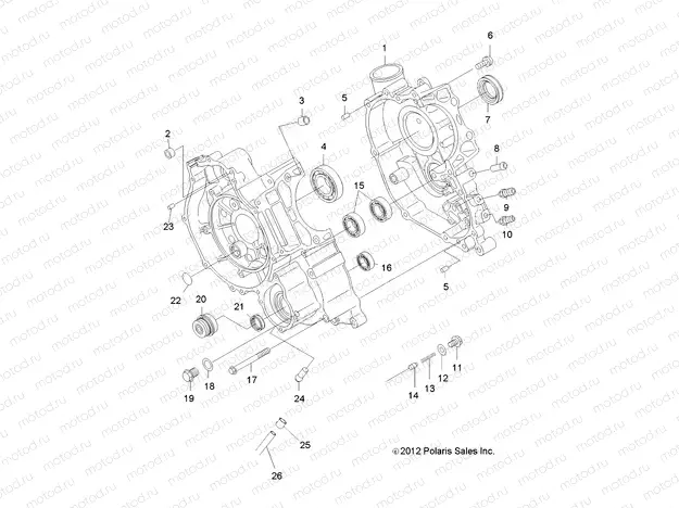 ENGINE | ENGINE, CRANKCASE - A13MH50FF/FJ/FU (49ATVCRANKCASE12SP500)