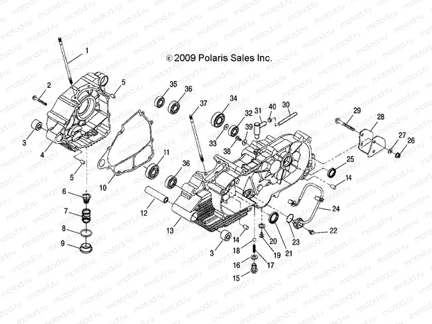 ENGINE | ENGINE, CRANKCASE - A18YAP20A8/N8 (49ATVCRANKCASE10PHX)