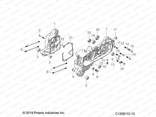ENGINE | ENGINE, CRANKCASE - A22HBB07N3/N7 (C1206112-13)