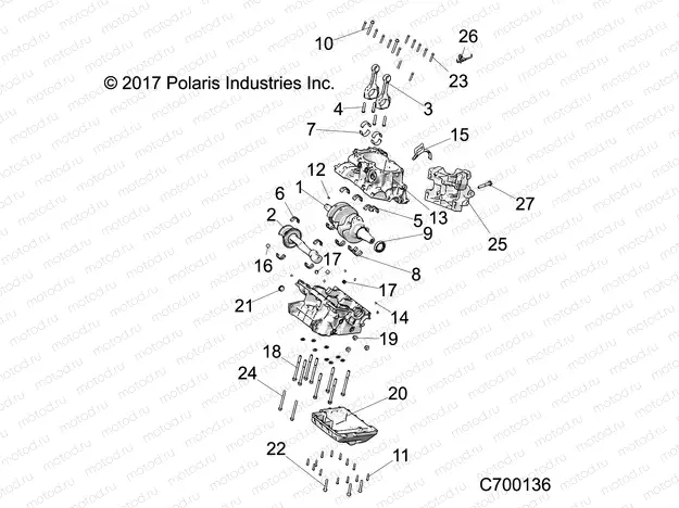 ENGINE | ENGINE, CRANKCASE AND CRANKSHAFT - G20G4P99AX/LX (C700136)