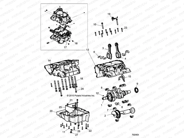 ENGINE | ENGINE, CRANKCASE AND CRANKSHAFT - Z16VDE92NH/NW (700464)