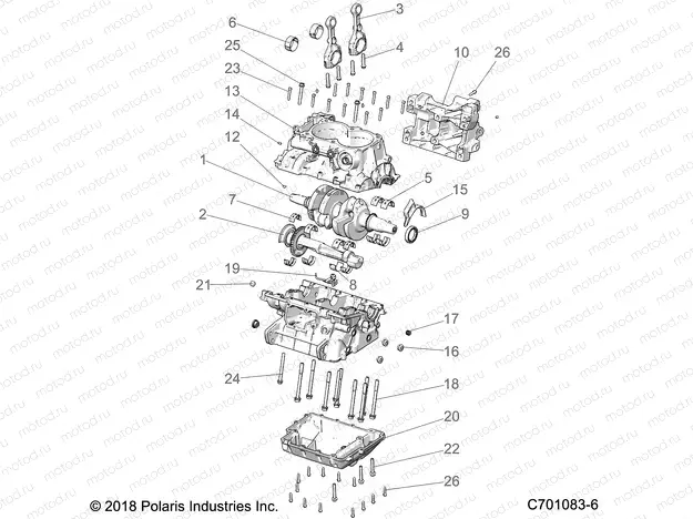 ENGINE | ENGINE, CRANKCASE AND CRANKSHAFT - Z20ASE99AH/LH/BH (C701083-6)