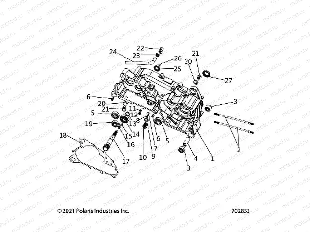 ENGINE | ENGINE, CRANKCASE COMP, LEFT - Z22HCB18N2 (702833)