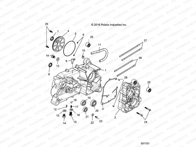 ENGINE | ENGINE, CRANKCASE COMP LEFT/RIGHT - A18HZA15B4