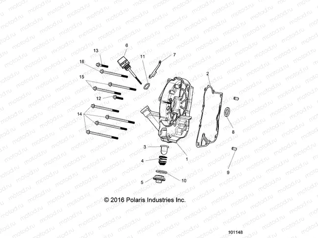 ENGINE | ENGINE, CRANKCASE COVER ASM, RIGHT - A23HZB15A1/A4/B1/B4 (101148)