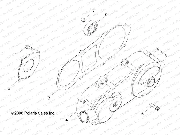 ENGINE | ENGINE, CRANKCASE COVER, LH - R11VA17AA (49RGRCRANKCVRLH09RZR170)