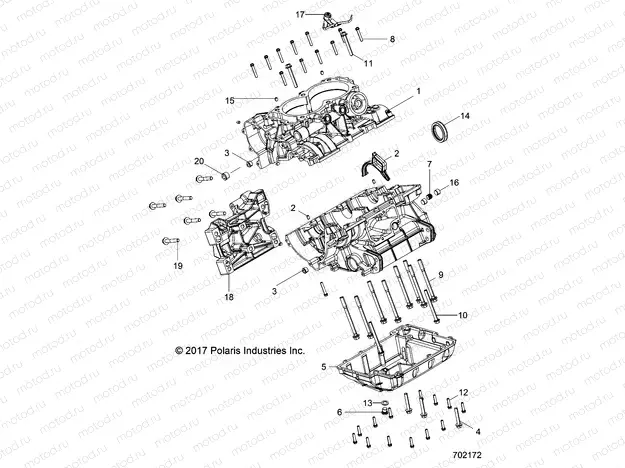 ENGINE | ENGINE, CRANKCASE  - G20GAE99F2/EFS/BFM/BCM/SFS/SC2 (702172)