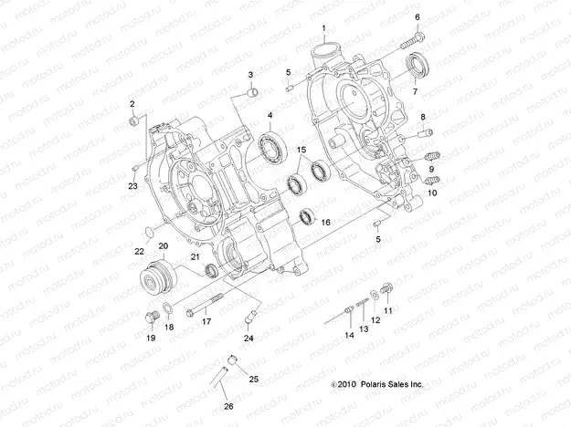 ENGINE | ENGINE, CRANKCASE - R13WH50AG/AH/AR/AX (49ATVCRANKCASE11SP500)
