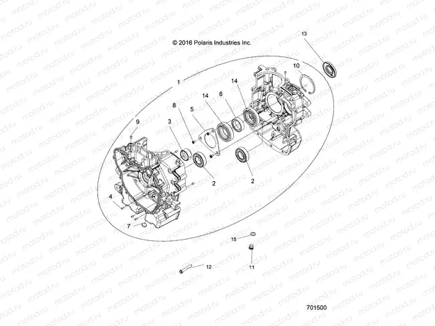 ENGINE | ENGINE, CRANKCASE - R18RMA57B1/B9/L1/E57BV/N4 (701500)
