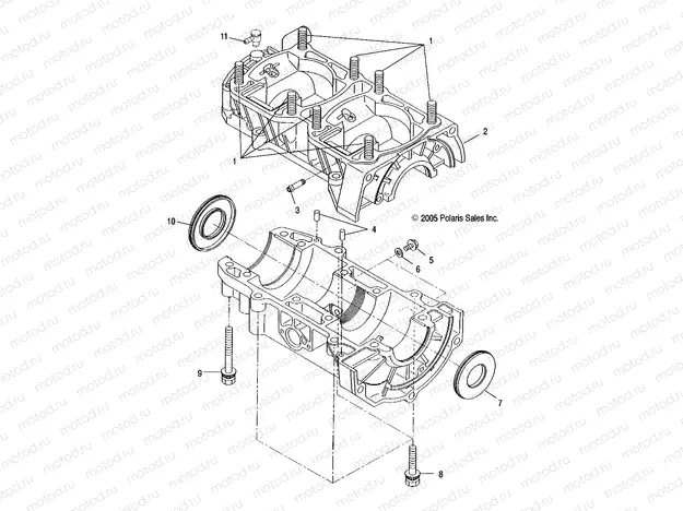 ENGINE | ENGINE, CRANKCASE - S20CED5BSL/BSU (4997239723C10)