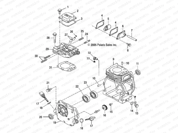 ENGINE | ENGINE, CRANKCASE - S20WAA1ASA/AEA (49SNOWCRANKCASE07120)