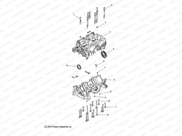 ENGINE | ENGINE, CRANKCASE - S21DDL6PS ALL OPTIONS (49SNOWCRANKCASE156LE)