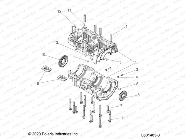 ENGINE | ENGINE, CRANKCASE - S23CFF5TSL (C601483-3)