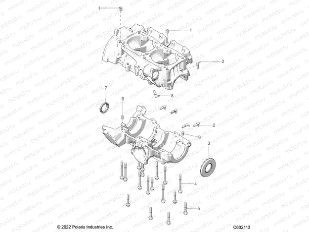 ENGINE | ENGINE, CRANKCASE - S23TDV6RS (C602113)