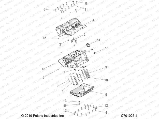 ENGINE | ENGINE, CRANKCASE - Z22A5P87A5 (C701025-4)