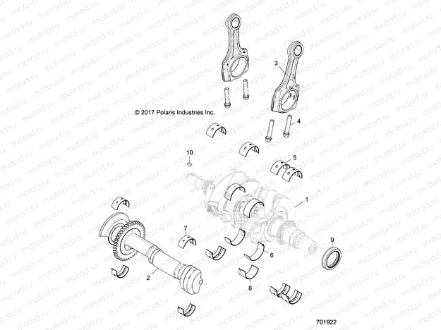 ENGINE | ENGINE, CRANKSHAFT AND BEARINGS - Z18VFE92NB/NU (701922)