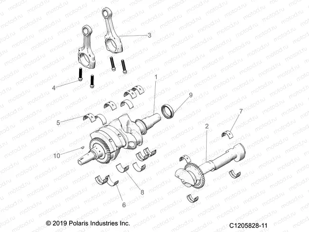 ENGINE | ENGINE, CRANKSHAFT AND BEARINGS - Z21R4D92AM/BM/AC (C1205828-11)