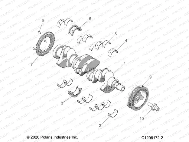 ENGINE | ENGINE, CRANKSHAFT AND BEARINGS - Z22RME2KAG/BG/K2KAN/BN (C1206172-2)