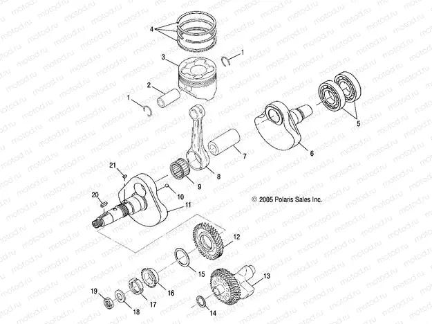 ENGINE | ENGINE, CRANKSHAFT and PISTON - A07MH50FC (4999200139920013D06)
