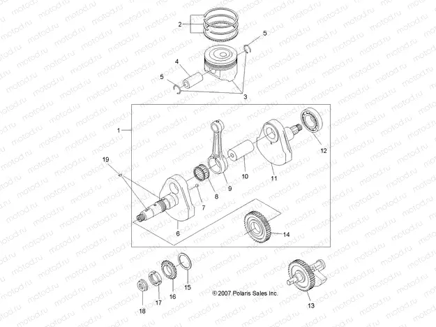 ENGINE | ENGINE, CRANKSHAFT and PISTON - A09LB27AA (49ATVCRANKSHAFT08SP300)