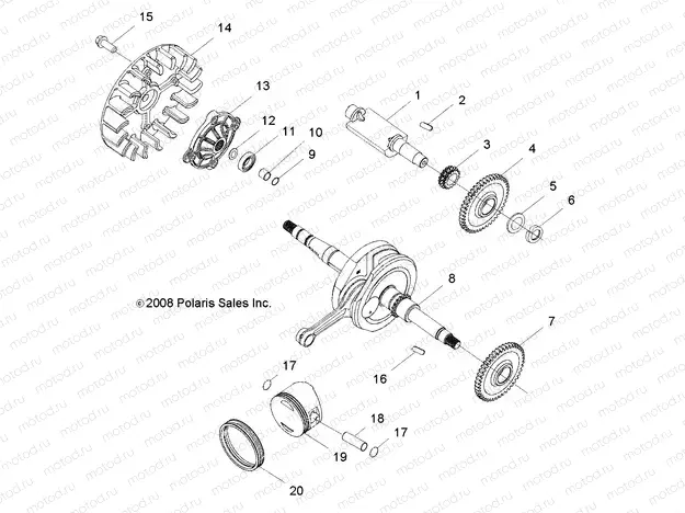 ENGINE | ENGINE, CRANKSHAFT and PISTON - A09VA17AA/AD (49RGRPISTON09RZR170)