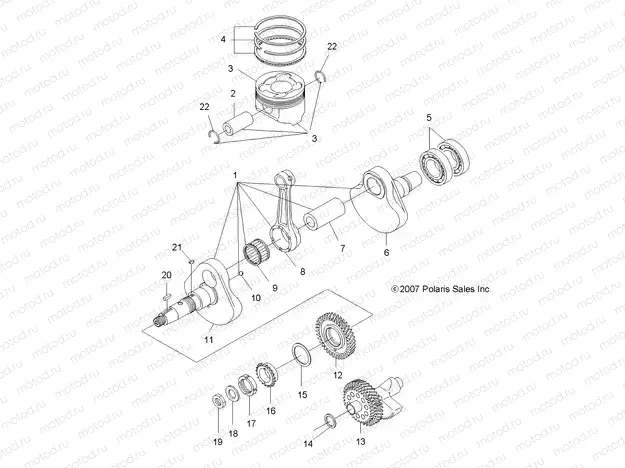ENGINE | ENGINE, CRANKSHAFT and PISTON - A11MN50ET (49ATVCRANKSHAFT08SP500)