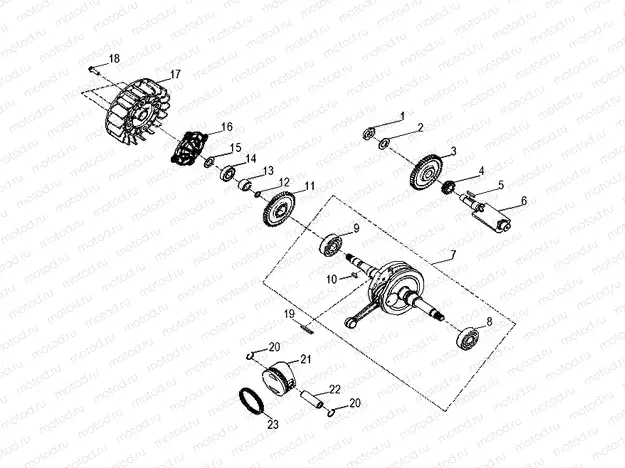 ENGINE | ENGINE, CRANKSHAFT and PISTON - Z16YAV17AB/AF/CAB/CAF (A00036)
