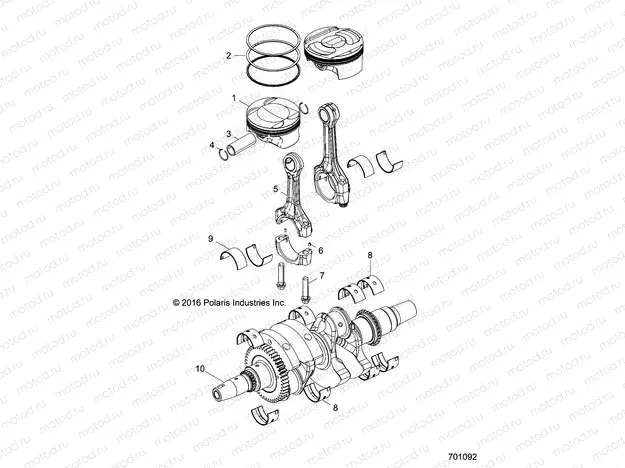 ENGINE | ENGINE, CRANKSHAFT and PISTON - Z19VBA87A2/E87AG/AK/LG (701092)
