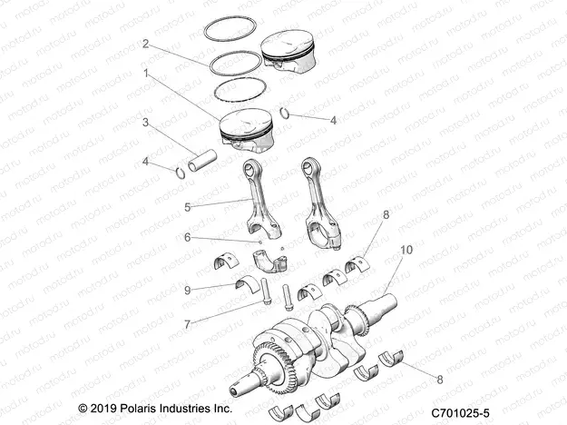 ENGINE | ENGINE, CRANKSHAFT and PISTON - Z20ASA87B2/E87BH/BW/LW (C701025-5)
