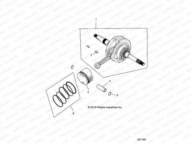 ENGINE | ENGINE, CRANKSHAFT, CONNECTING ROD AND PISTON - A18HAA15B7/B2