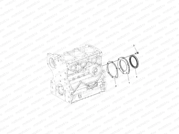 ENGINE | ENGINE, CRANKSHAFT OIL SEAL FLANGE - R16RVAD1A1 (49RGROILSEALFLG15DSL)