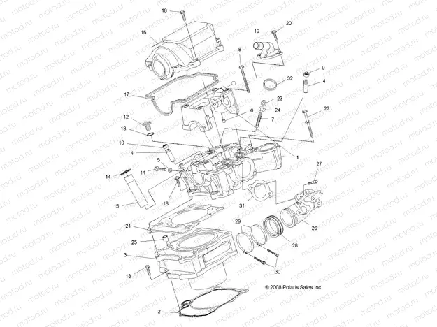 ENGINE | ENGINE, CYLINDER - A10ZX55AL/AT/AX (49ATVCYLINDER09SPXP550)