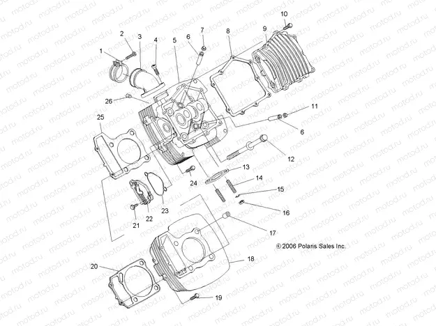 ENGINE | ENGINE, CYLINDER - A11LB27AA (49ATVCYLINDER08SP300)