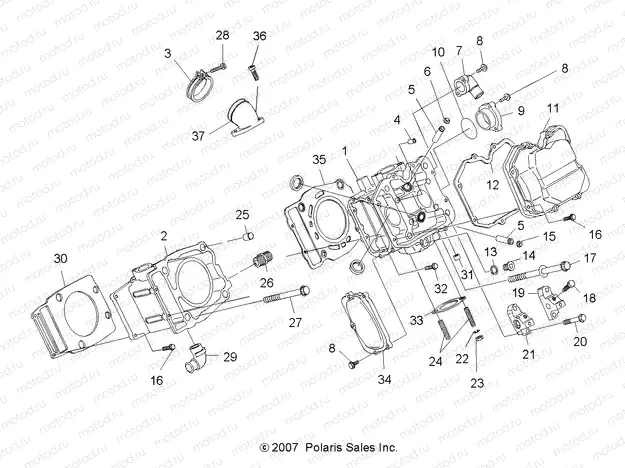 ENGINE | ENGINE, CYLINDER and HEAD - A08LH46AQ/AX/AZ (49ATVCYLINDER08SP400)