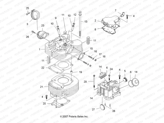 ENGINE | ENGINE, CYLINDER and HEAD - A10EA32FA (49ATVCYLINDER08TB)