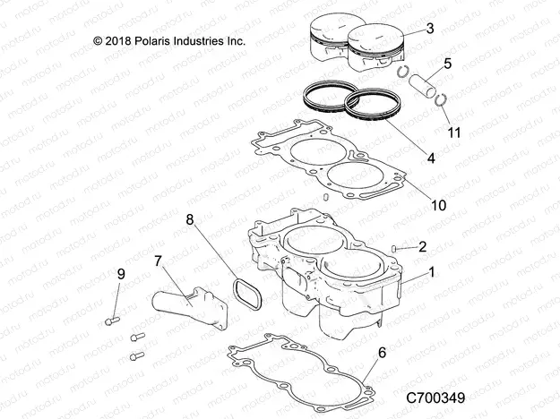 ENGINE | ENGINE, CYLINDER AND PISTON - R19RSU99A9/AD/B9/BD (C70349)