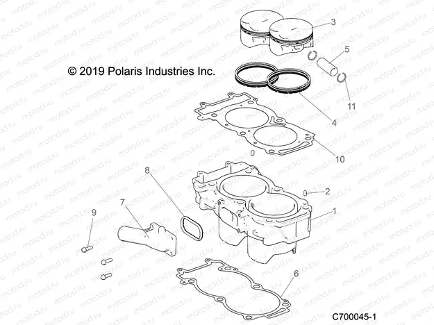ENGINE | ENGINE, CYLINDER AND PISTON - R21RRS99C9/CK/CP/F9/FP/PCW (C700045-1)