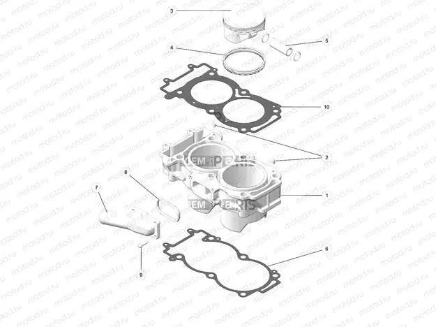 ENGINE | ENGINE, CYLINDER AND PISTON - Z15VDE99AT/AL/AV/AW/LP/EW/AO/AP/AZ/NV/NW/K99AA/AU (49RGRCYLINDER14RZR1000)