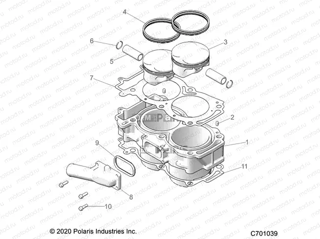 ENGINE | ENGINE, CYLINDER AND PISTON - Z20N4E99NC (C701039)
