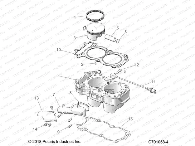 ENGINE | ENGINE, CYLINDER AND PISTON - Z21PAE92AE/AN/BE/BN/L92AL/AT/BL/BT (C701058-4)