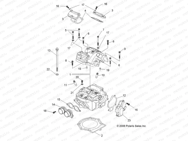 ENGINE | ENGINE, CYLINDER HEAD - A10GJ45AA (49ATVCYLINDERHD07OUT525)