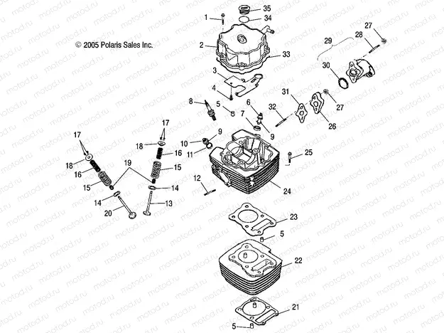 ENGINE | ENGINE, CYLINDER HEAD - A13PB20AF (49ATVCYLINDERHD09PHX)